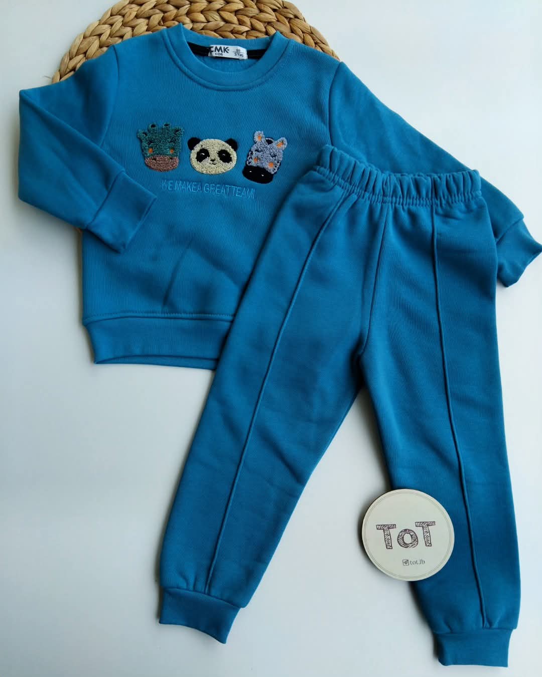 Boys' Tracksuit - Petrol Blue(Fleeced)