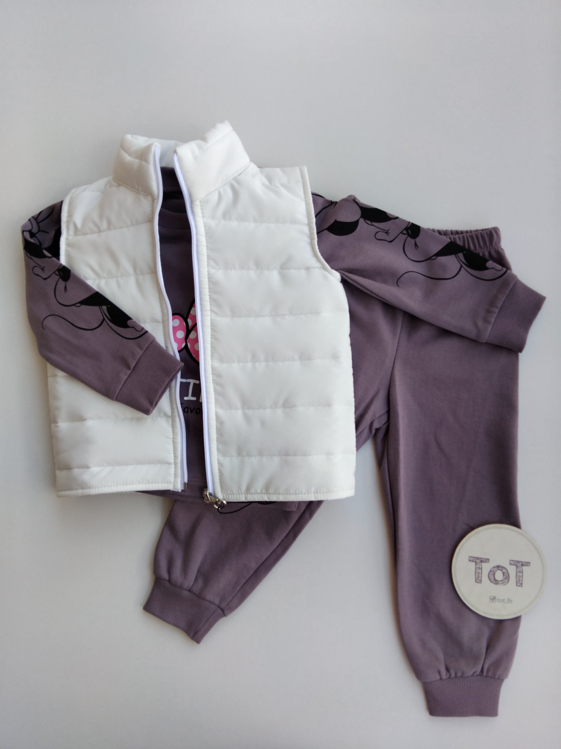 Girl Cotton Set with Gilet