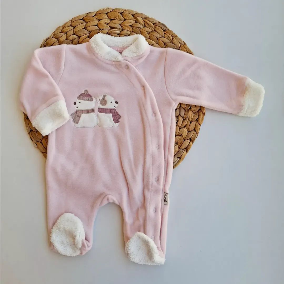 Soft Fleece Baby Girl Overall