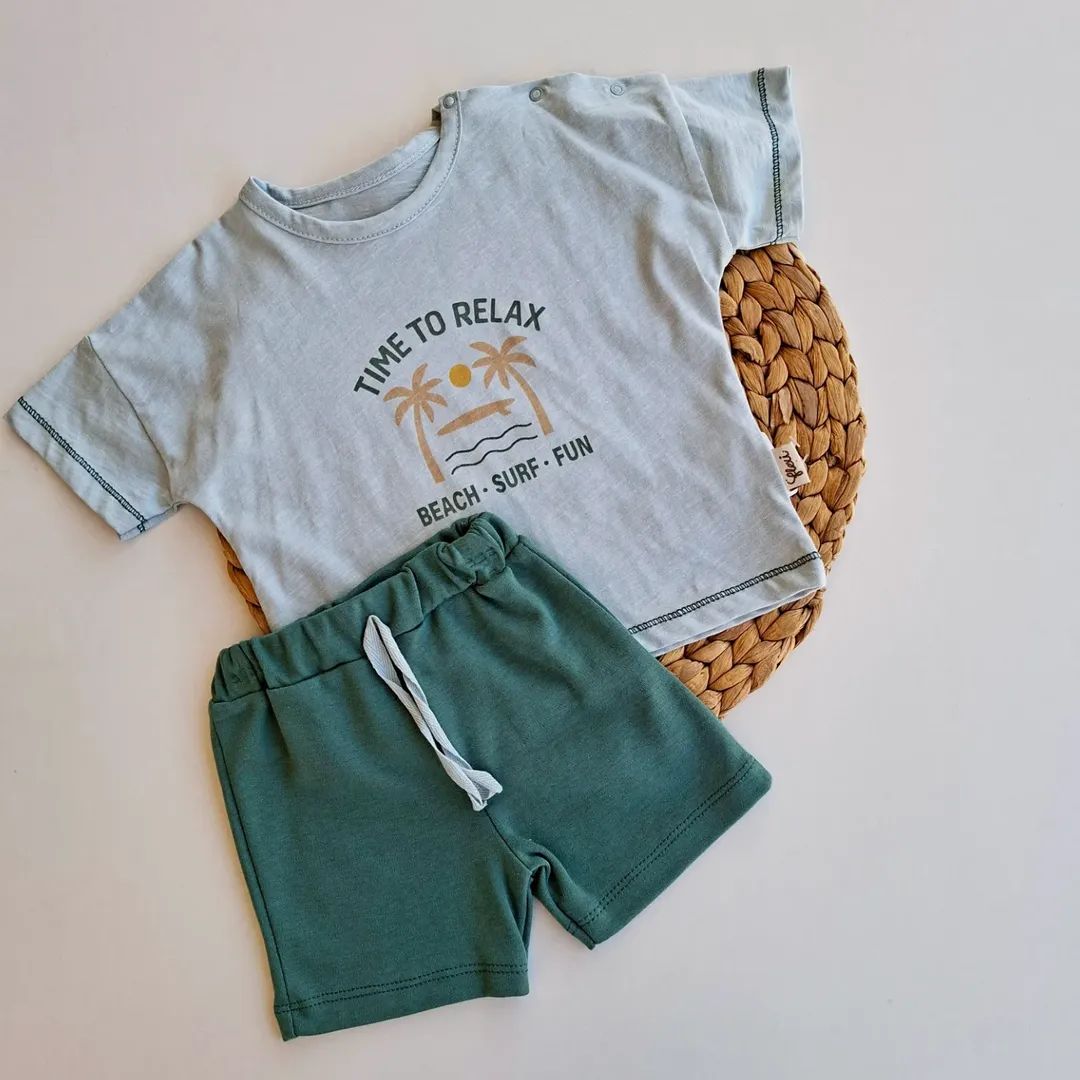 Baby Boy 100% Cotton Summer Set