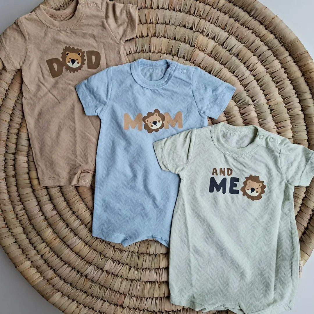 Pack of 3 Baby Rompers - 100% Cotton