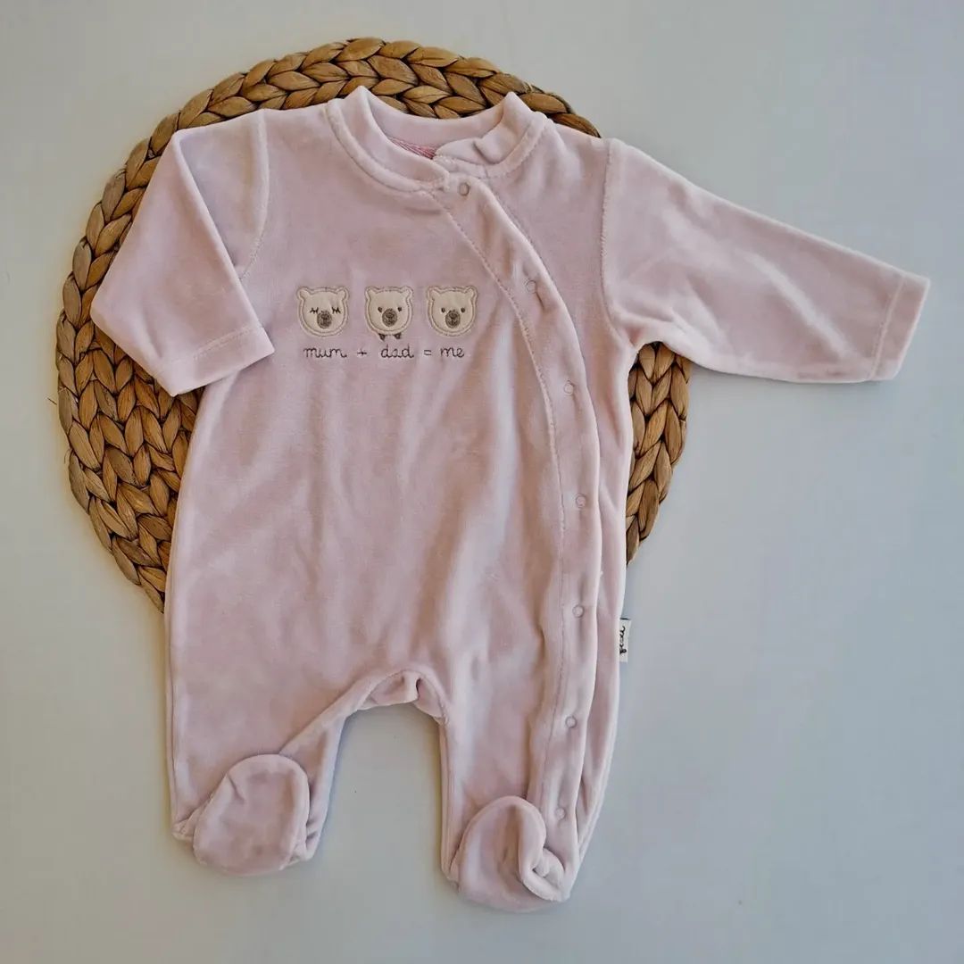 Baby Girl Velvet Overall