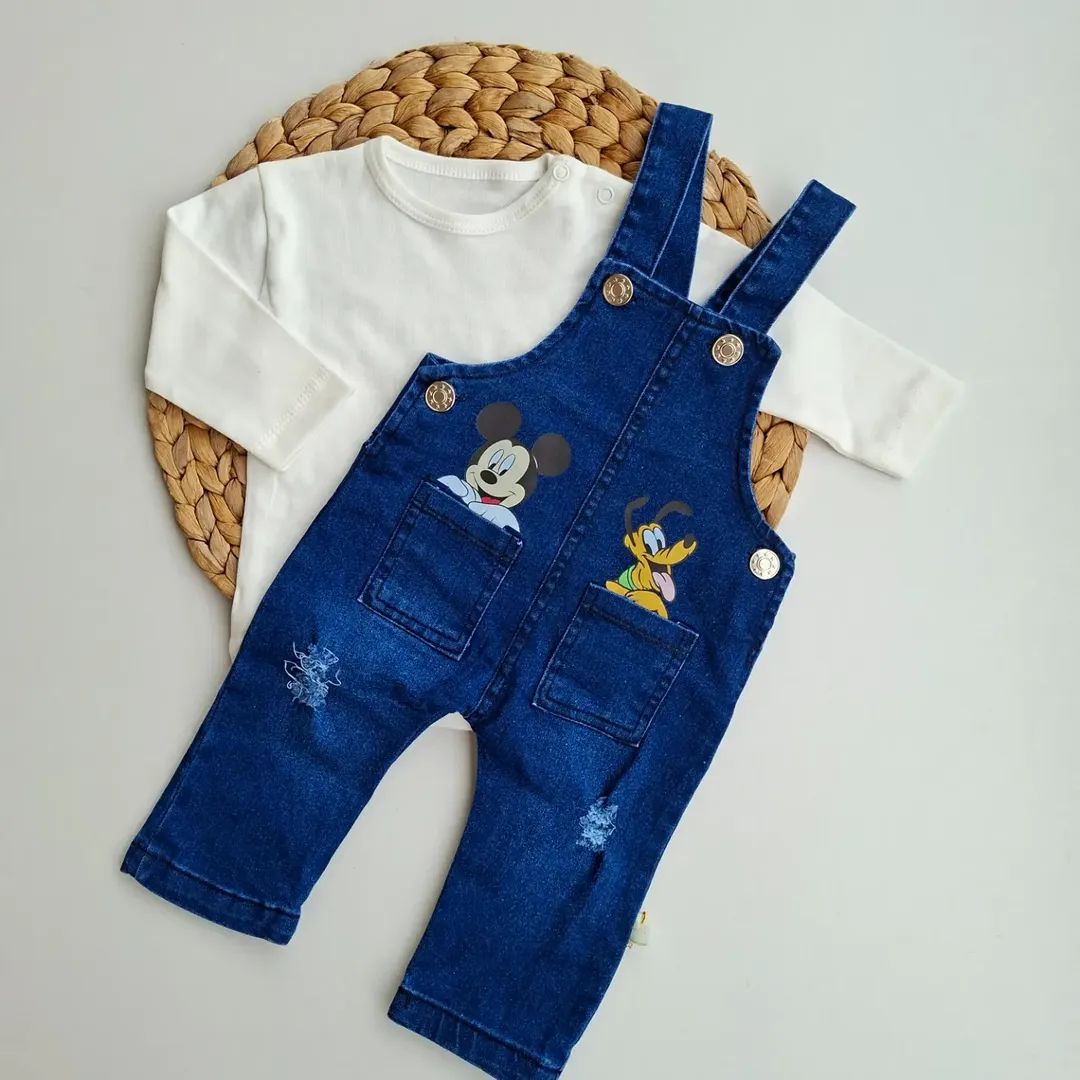Denim Salopette Set