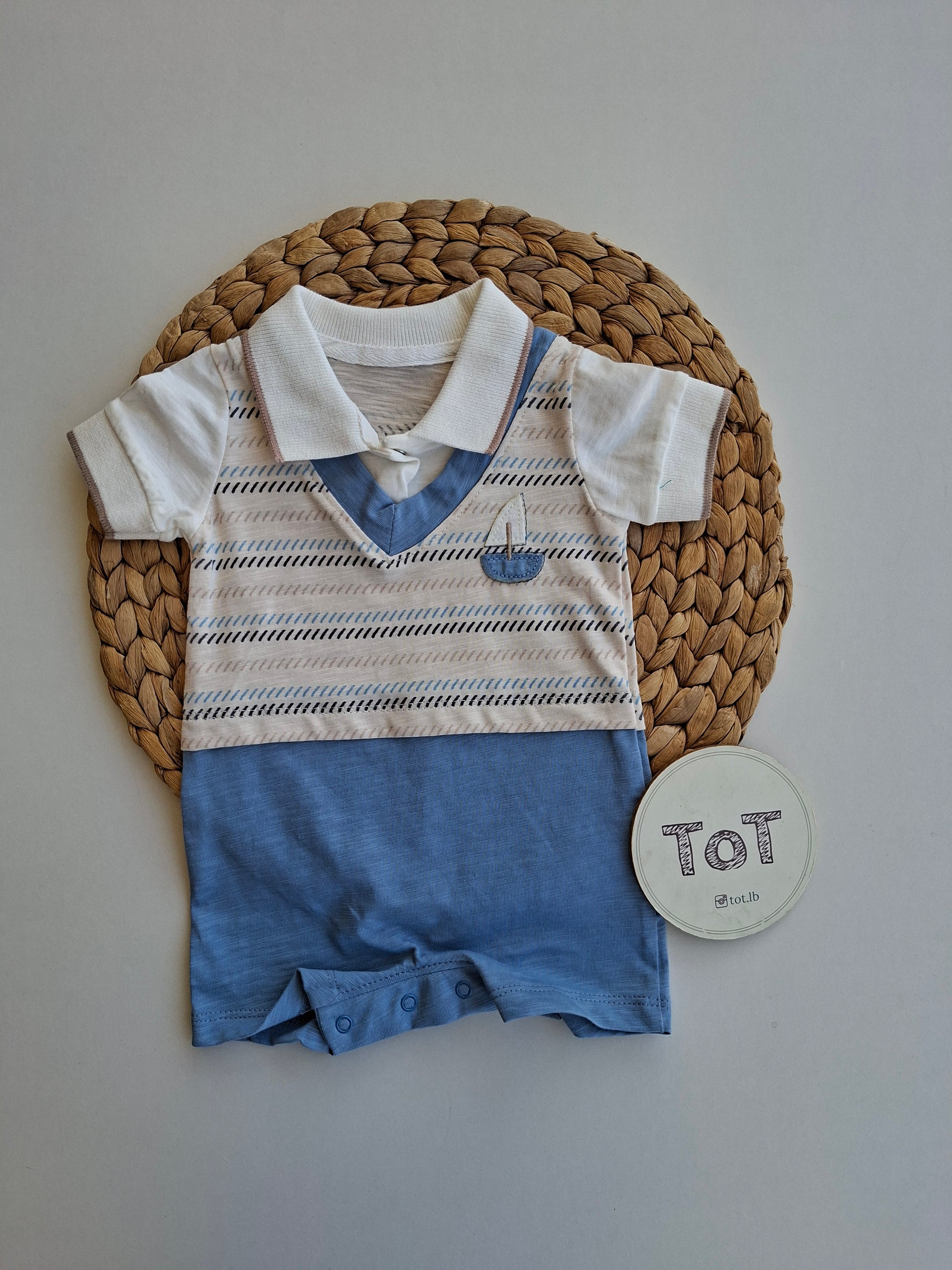 Baby Boy Cotton Romper
