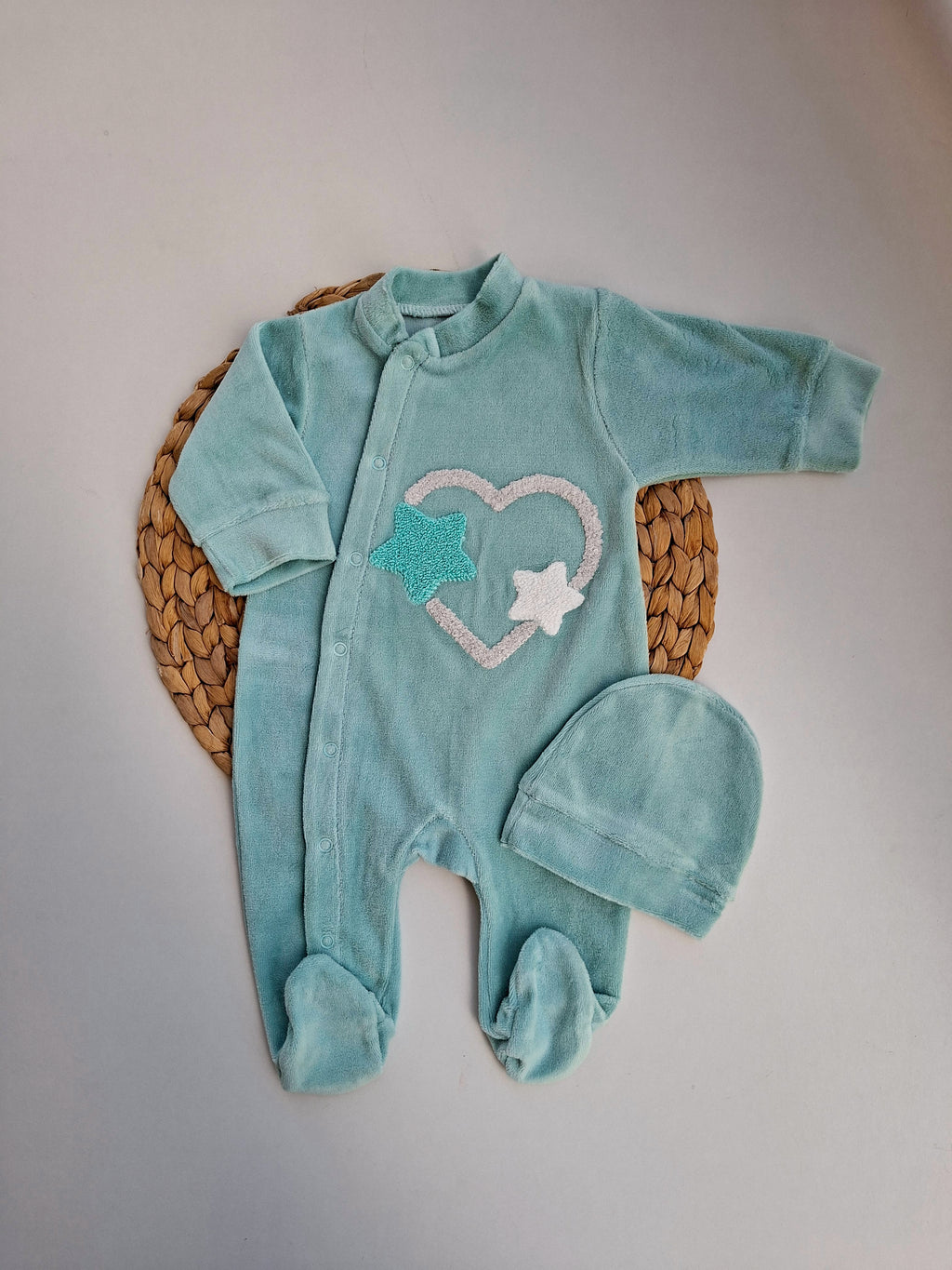 Cozy Velvet Baby Overall