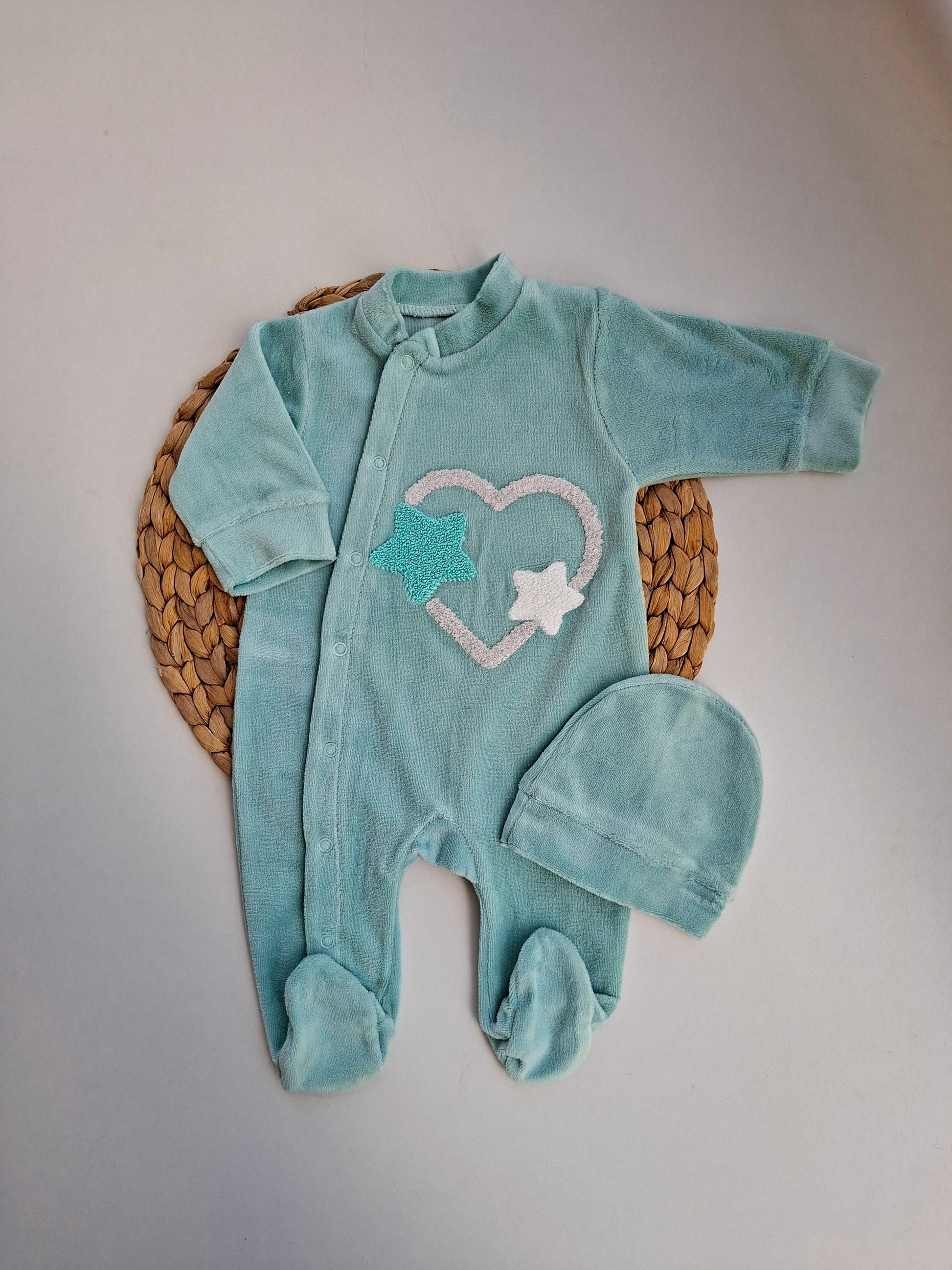 Cozy Velvet Baby Overall