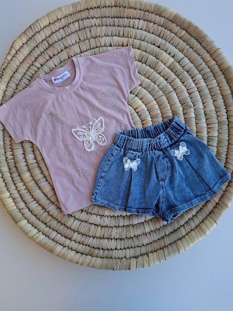 Girls Denim Summer Set