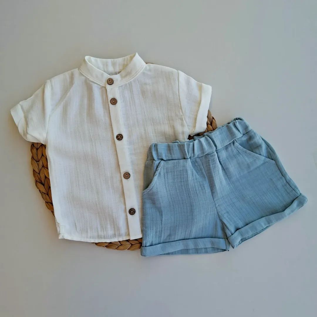 Baby Boy Linen Summer Set