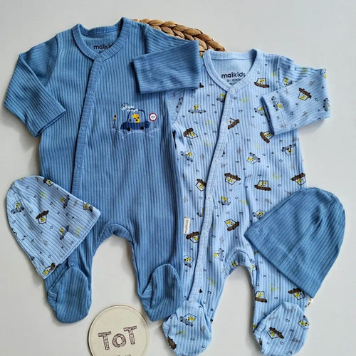 2-Piece Overall Pack with Matching Hats