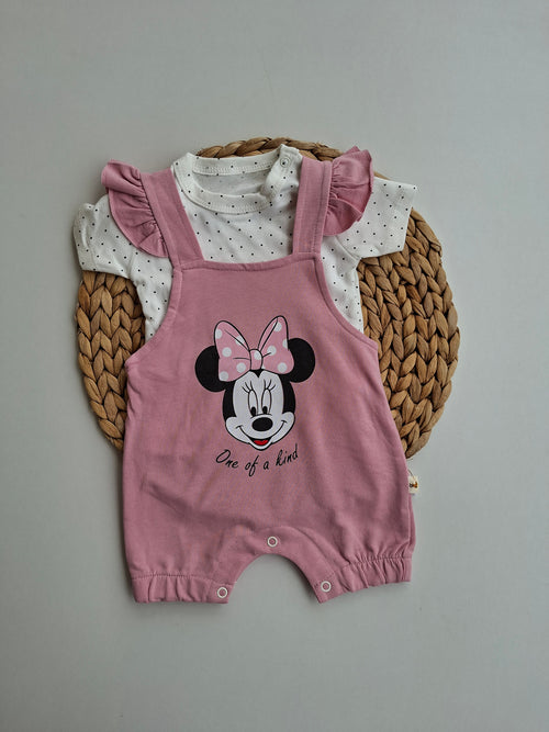 100% Cotton Baby Girl Minnie Romper Set