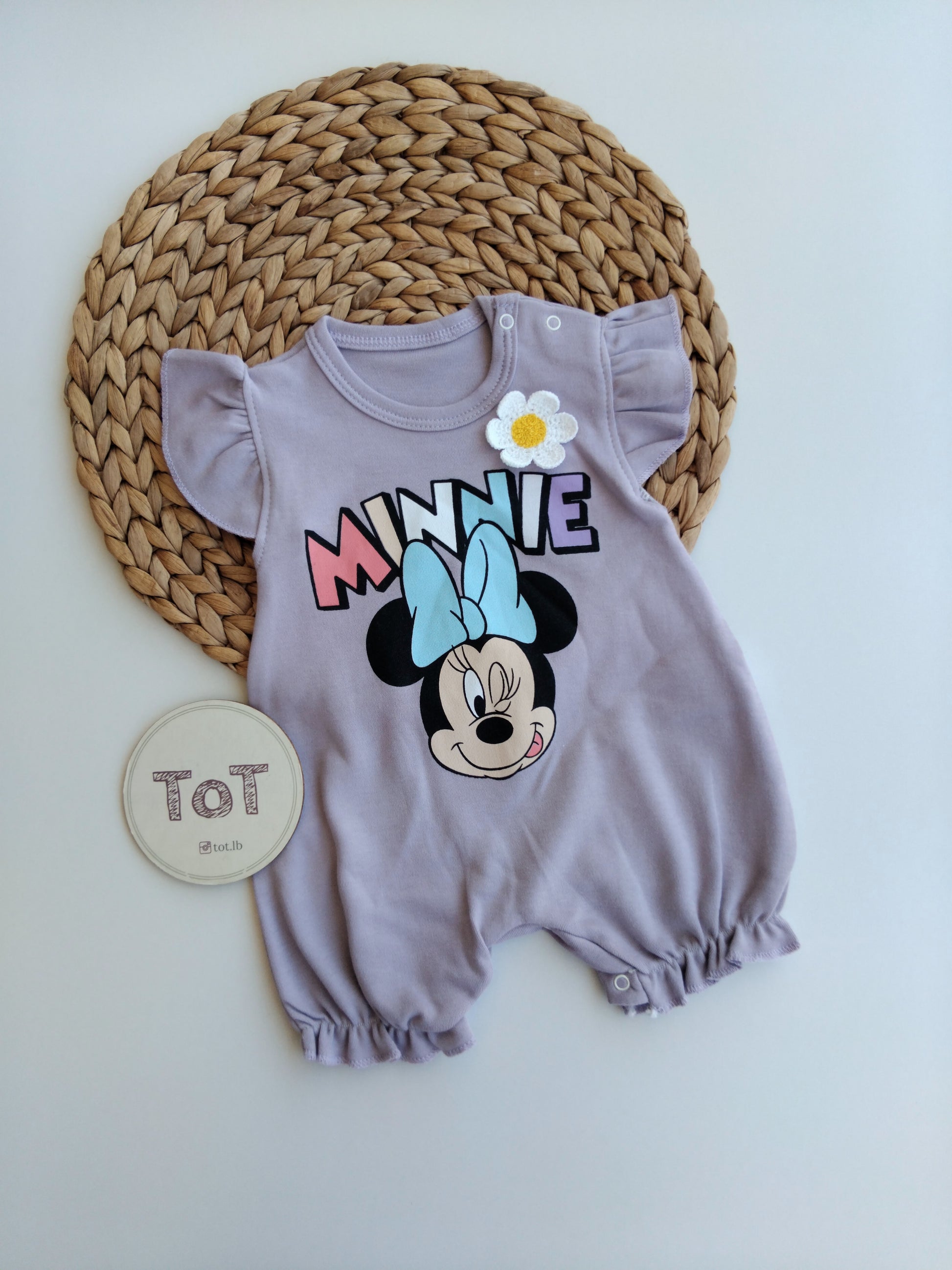 Baby Girl Minnie Mouse Cotton Summer Romper