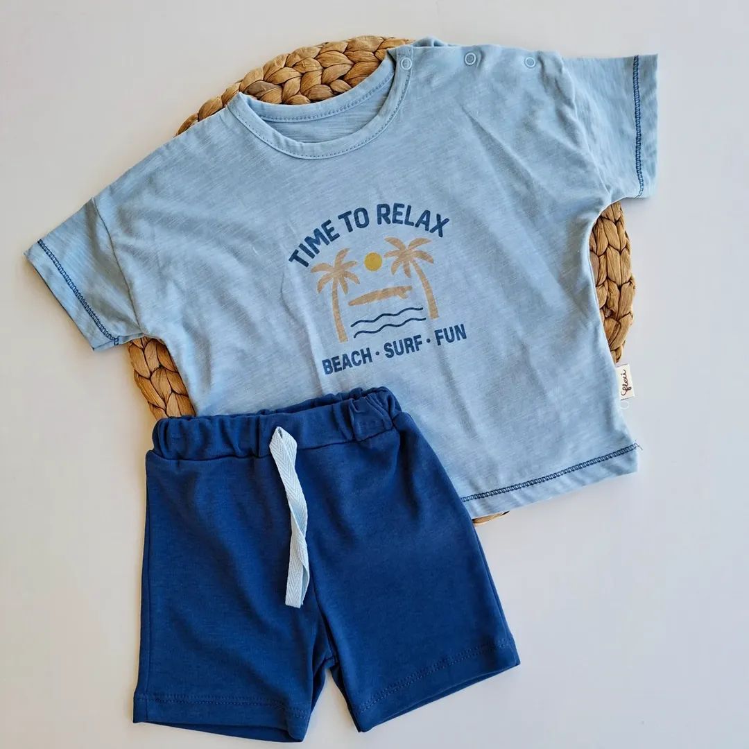 Baby Boy 100% Cotton Summer Set