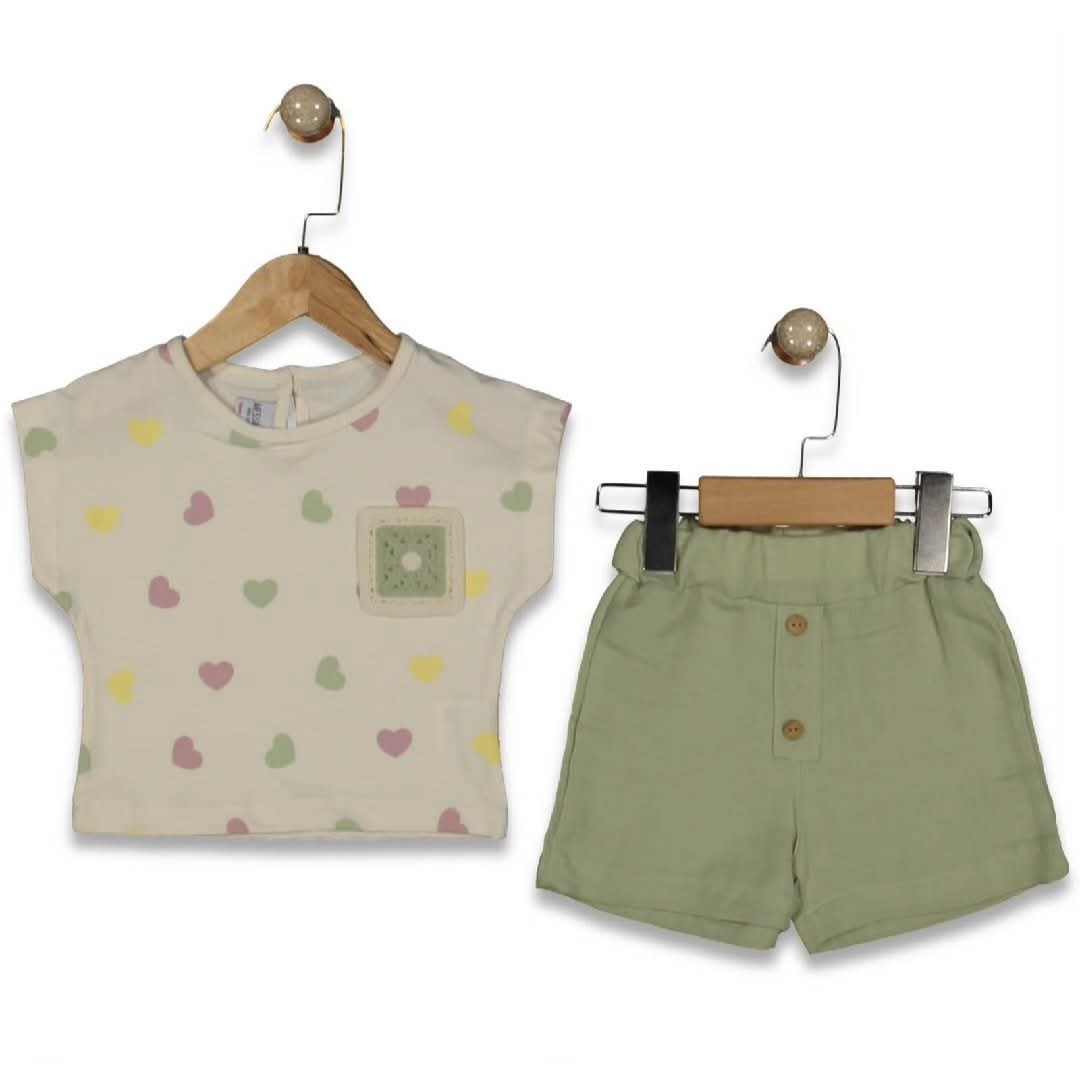 Sweet Heart Linen Set- Baby Girl