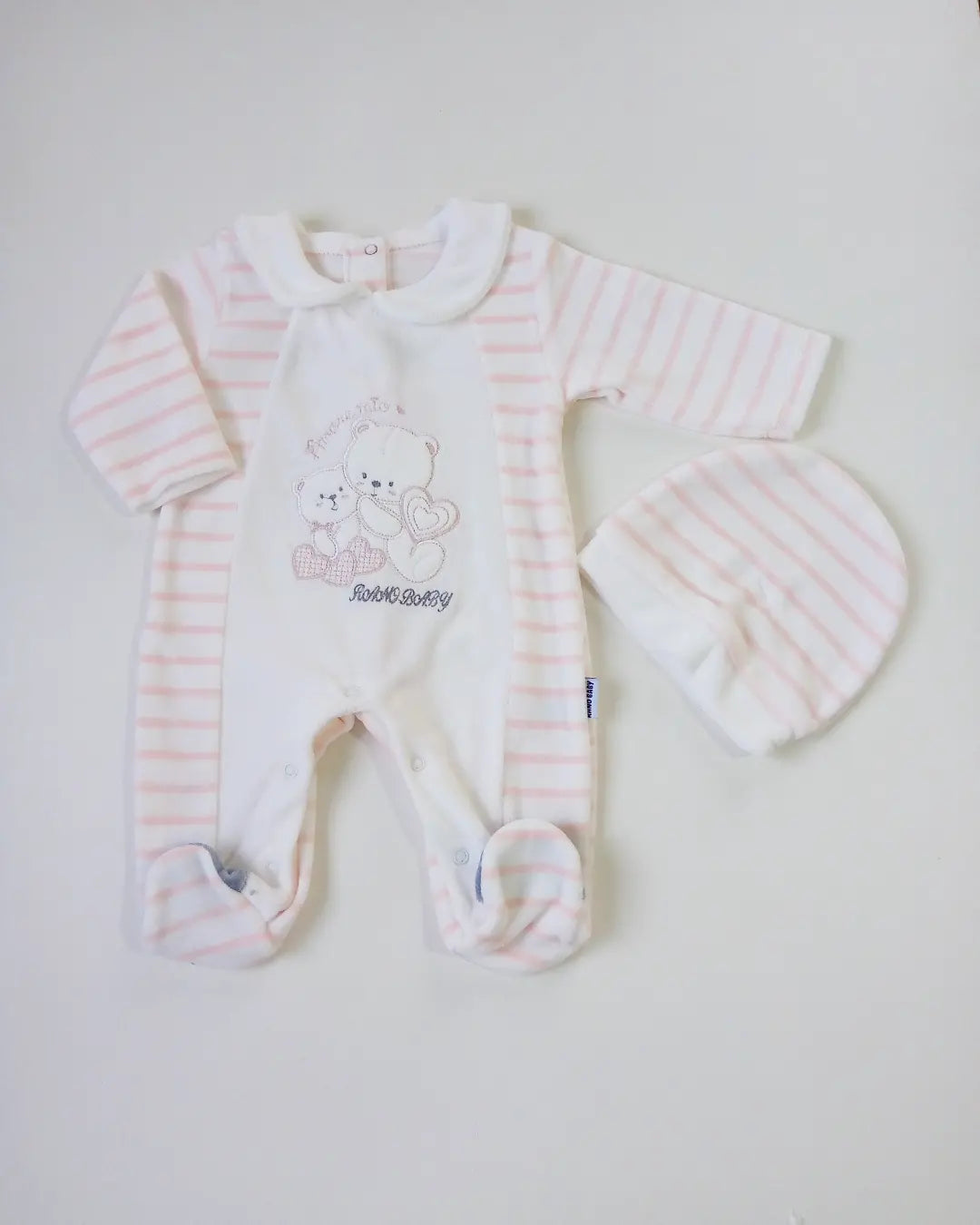 Baby Girl Velvet Overall